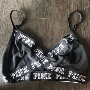 FREE SHIP: sexy pink (black) strappy bra
